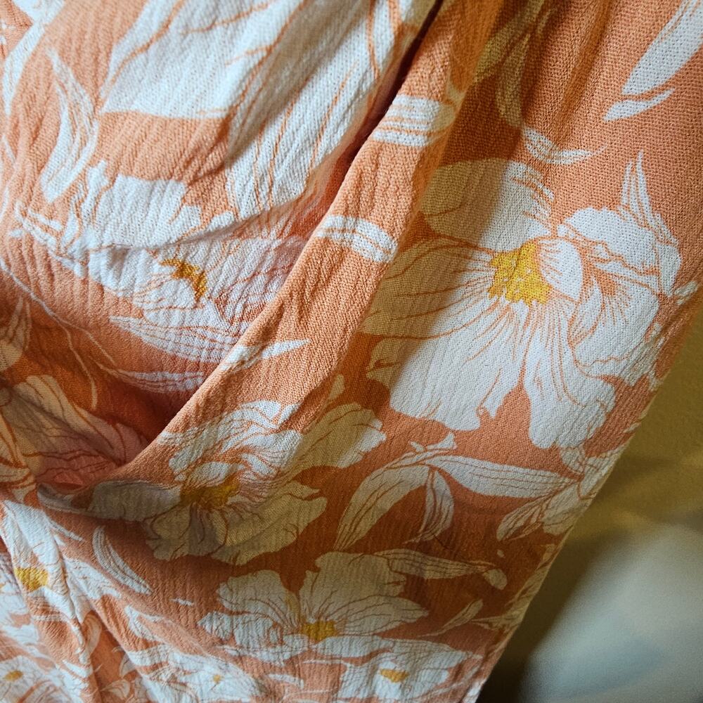 Torrid Dress Womens Size 4X Plus Size 4 Orange Floral Vacation Work Cruise - Picture 10 of 10